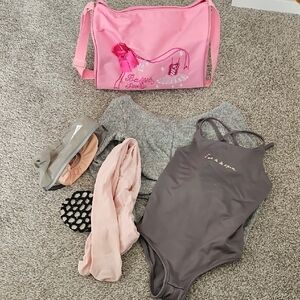 Pink Ballet Bag with Dancewear Set